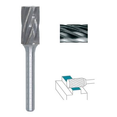 Fraise lime CW 1 taille cyl. tête plate SA dent. Alu Ø 19X25 queue Ø 6 19X25 MM SA-7M