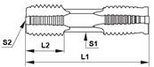 Taraud double coupe HSS filetage métrique ISO DIN 13 M 18 x 2.50