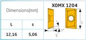Fraise à plaquettes 90° XOMX 1204 - D 80 x d 27