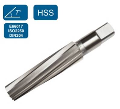 Alésoir à main taille hélicoïdale 7° pour cône Morse 6