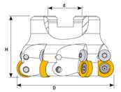 Fraise à surfacer D040 d16 Z04 RDMT 12 Face Mill