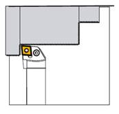 Porte outil de tournage lubrifié PCLNR 1616 H12-IKG1/8 External turning Holder (watercooled)
