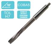 Alésoir machine taille hélicoÏdale 10° queue cône morse 3 E66015 DIN208B H7 HSS-M35 Z=12 Ø31X75X285