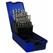 Coffret plastique de 25 forets cylindriques TAM de Ø 1 à Ø 13 par 0,5 mm