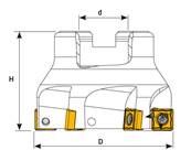 Fraise à surfacer D063 d22 Z06 SPMG 09 Face Mill