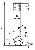 Outils de tour à aléser à gauche ISO 308 - DIN 4973 P30 carré de 12