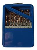 Coffret métallique de 19 forets cylindriques Co5 de Ø 1 à Ø 10 par 0,5 mm