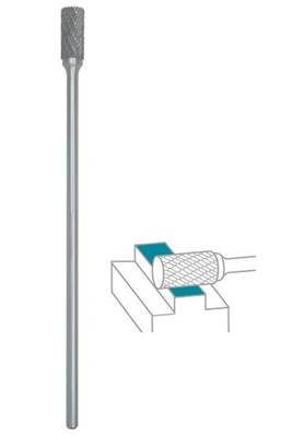 Fraise lime CW 1 taille cyl. tête plate SA dent. Croisée Ø 10X20 lt 170 queue Ø 6 10X20X170 MM SA-3M
