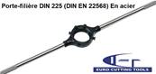 Porte filière Din 225 (DIN EN 22568) 105x22 Mf 54-63 G 1"3/4 - 2" acier
