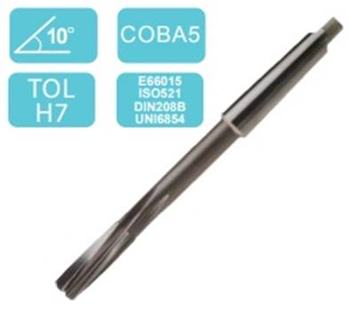 Alésoir machine taille hélicoÏdale 10° queue cône morse 3 E66015 DIN208B H7 HSS-M35 Z=12 Ø31X75X285