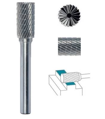 Fraise lime CW 2 T. cyl. tête taillante SB dent. Brise copeaux Ø 6X16 queue Ø 6 6X16 MM SB-1M