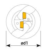 Forets à plaquettes indexables avec lubrification SPMG 1104 TGTC ØD 35 - Ød 32
