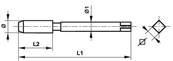 Taraud machine Co5 + VAPO métrique ISO DIN 13 Forme B entrée GUN DIN371 M 10 x 1.50