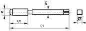 Taraud machine court HSS filetage gaz conique Forme C Hélice 35° BSPT 3/8 x 19