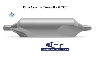 Foret à centrer HSS M2 à 60° + 120° : 1.00 x 4.00 mm DIN 333B