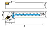 Porte outil de tournage lubrifié SDJCR 2020 K11-IK External turning Holder (watercooled)