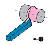 Outil à tourner de décolletage à Gauche - Section 10x10
