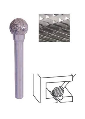 Fraise lime CW ogive tête sphérique SD dent. Croisée Ø 3X2 queue Ø 3 3X2 MM SD