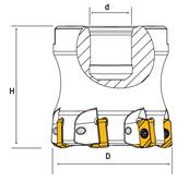 Fraise à surfacer D063 d22 Z09 LNMU 03 Face Mill