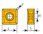 Fraise à surfacer 88° D063 d22 Z06 SNMX 12 Face Mill