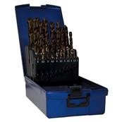 Coffret plastique de 25 forets cylindriques LAM de Ø 1 à Ø 13 par 0,5 mm