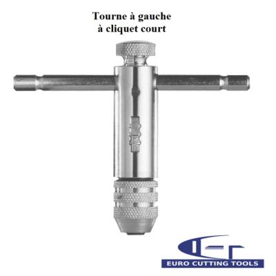 Tourne à gauche à cliquet court 