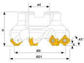 Fraise à plaquettes 45° SNKX 1206 - D 40 x d 16