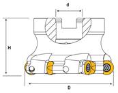 Fraise à surfacer D063 d22 Z06 RPMW 10 Face Mill