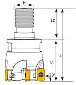 Fraise D20 Z03 M10 EPMT 06 Modular End Mill