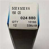 CS 5/32 x 5/32 x 6 GRAIN 150 Pierre à polir Carbure de silicium noir