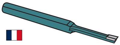 Outil à mortaiser, section ronde 16X225 Largeur 5 HSS-CO 10%