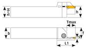 Porte outil de tronçonnage 2525 5C-L (110-150) Grooving Holder
