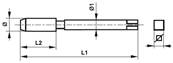 Taraud machine court métrique ISO 529 HSS Forme B-AZ entrée alternée M 8 x 1.25