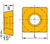Fraise à surfacer D040 d16 Z04 SDMT 09 Face Mill