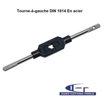 Tourne à gauche DIN 1814 En acier M1-10 1/16-3/8 Carré 2-6.3
