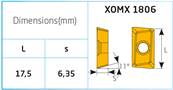 Fraise à plaquettes 90° XOMX 1806 - D 125 x d 40