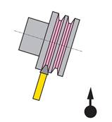 Outil à gorge de poulie ISO 342 / DIN 2215 40X25 34° carré de 50