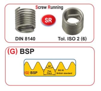Filets rapportés Gaz (BSP)  1/8x28 à 1"x11 6H 1,5D