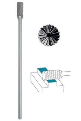 Fraise lime CW 2 T. cyl. tête taillante SB dent. Croisée Ø 6X16 lt 98 queue Ø 6 6X16X98 MM SB-1M