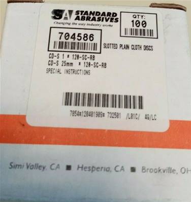 Standard abrasives 1" Ø 25 mm, FIN , SC