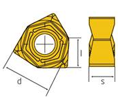 Fraise à plaquettes 90° XNEX 0806 - D 80 x d 27
