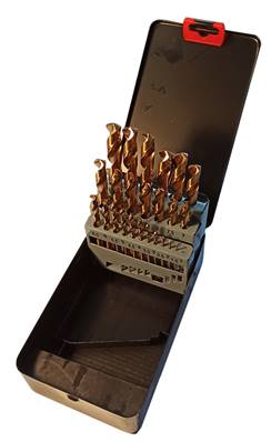 Coffret métallique de 25 forets cylindriques TNX de Ø 1 à Ø 13 par 0,5 mm