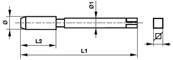 Taraud machine court Co5 pas gaz conique Conicité 1:16 entrée GUN NPTF 3/8 x 18