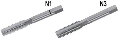 Jeu de 2 tarauds main coupe à gauche HSS DIN 352 ANSI B1.1 UNF 1" x 12