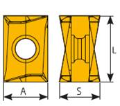 Fraise à surfacer dresser 90° D040 d16 Z04 ANKX 12 Face Mill