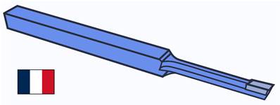 Outil à mortaiser, section carrée 20X20X275 Largeur 10 CARBURE